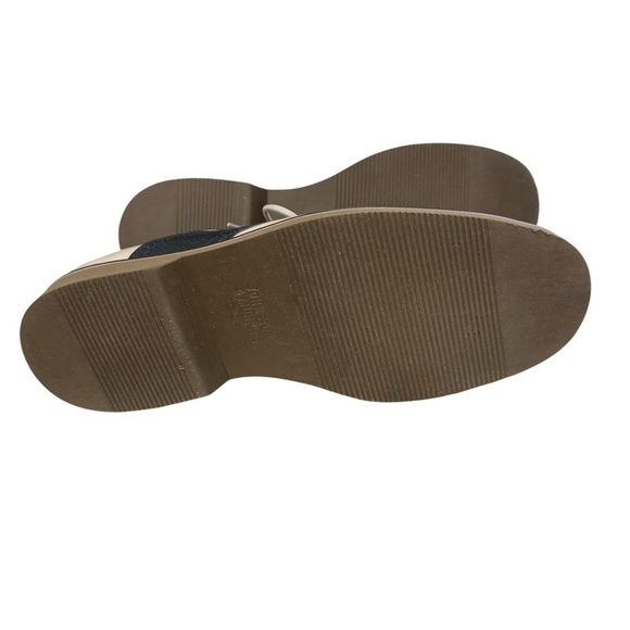 Johnston & Murphy Size 9M TwoTone Blue Cream Sheepskin Shoes Made in Brazil - Picture 5 of 10